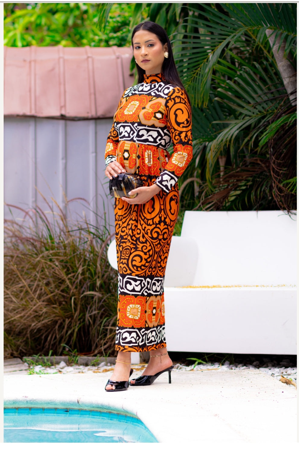 Vintage Tribal Print Dress