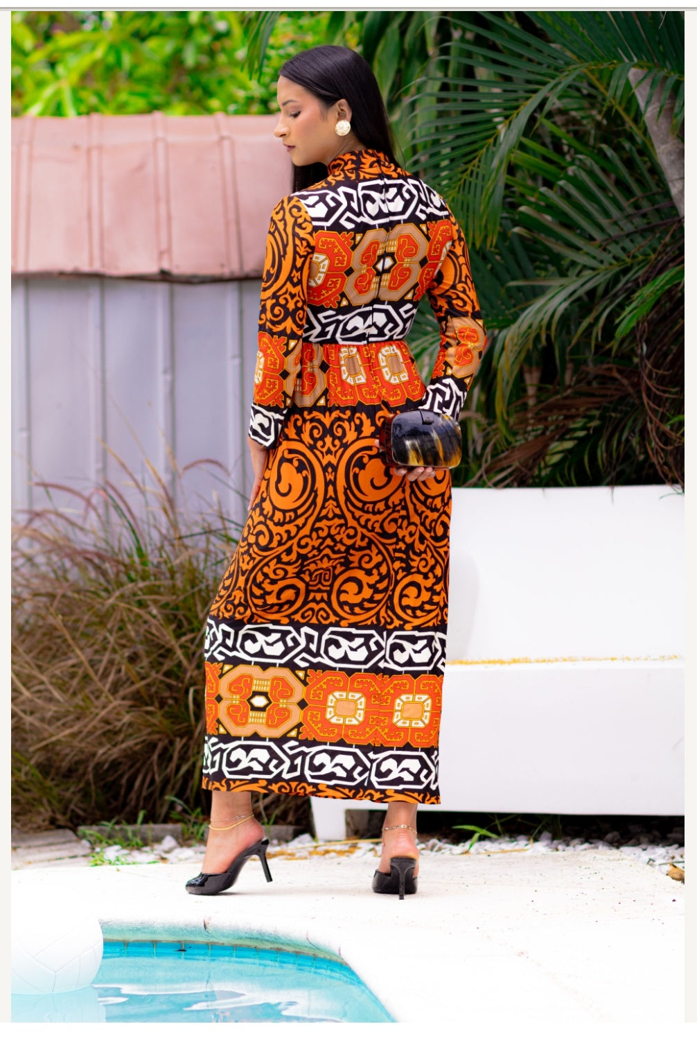 Vintage Tribal Print Dress