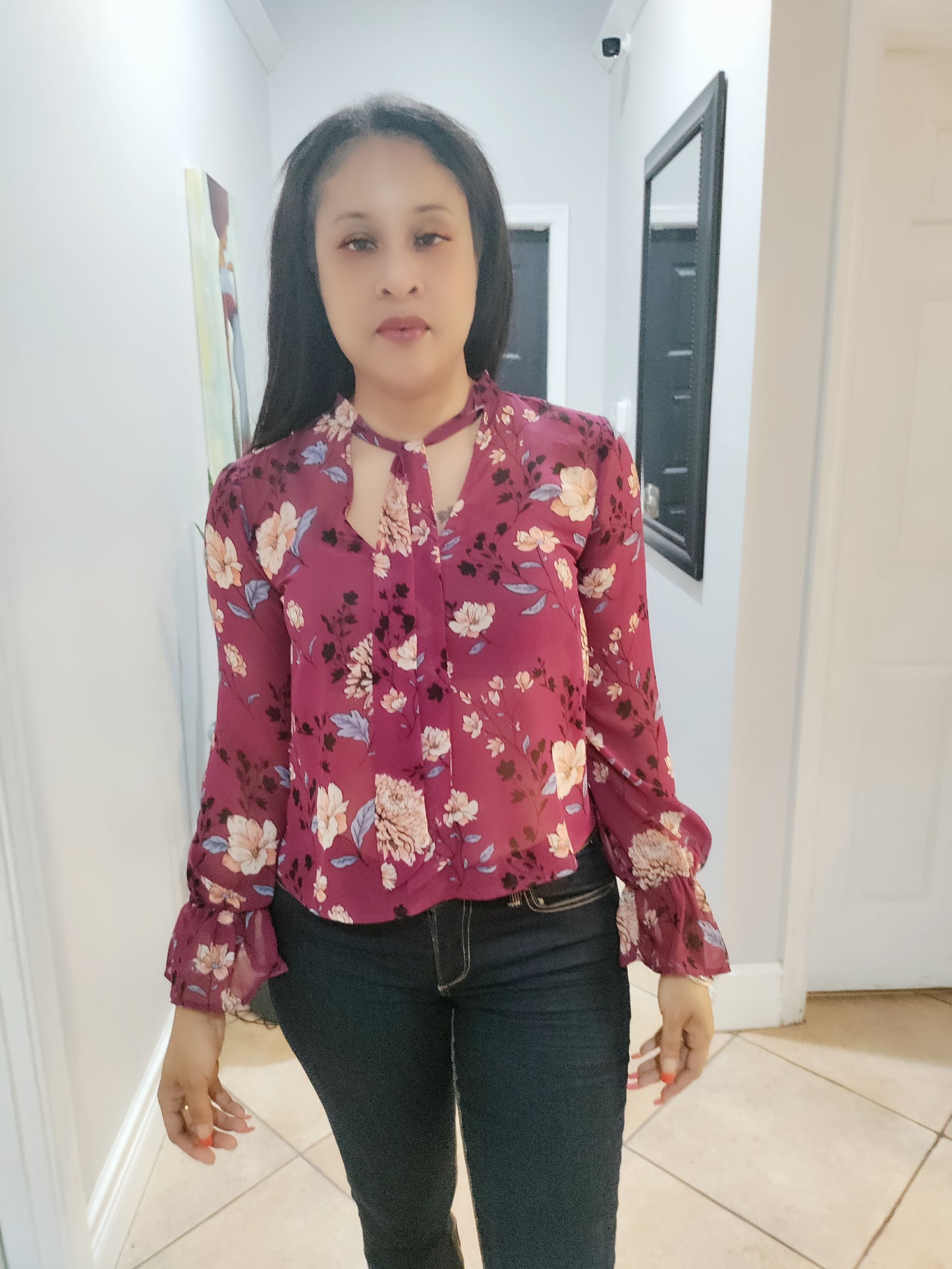 Forever 21 Flower blouse