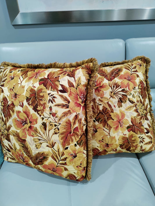 Flower accent pillows