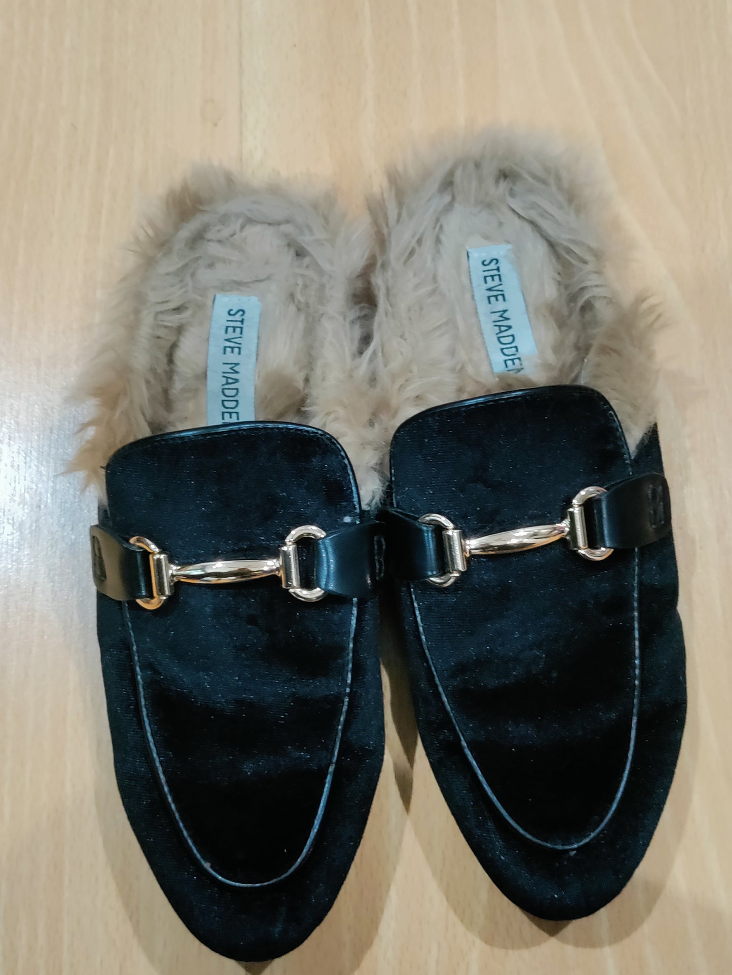 Steve Madden Velvet Fur Mules