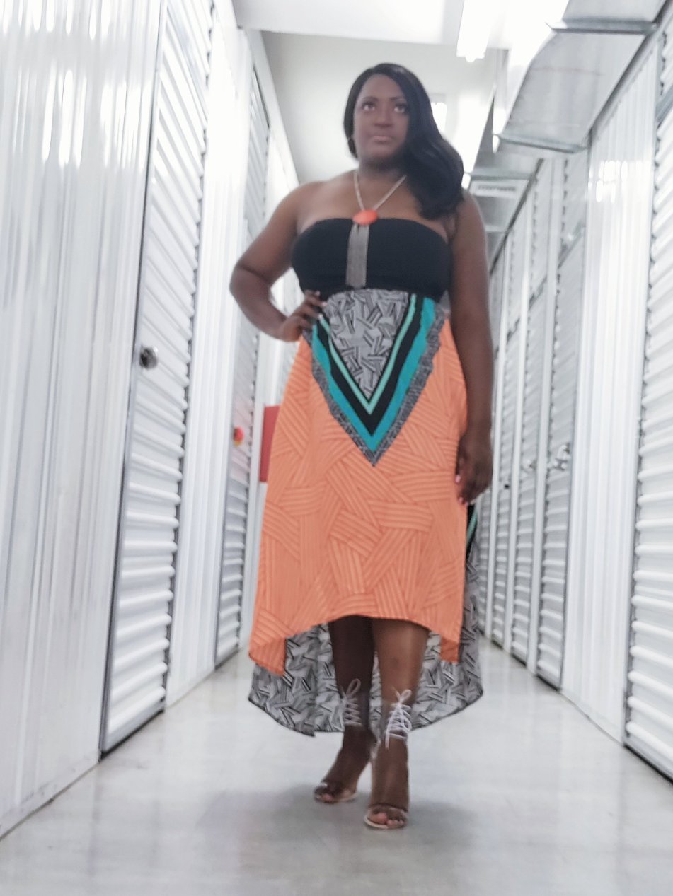 Forever 21 strapless high low dress
