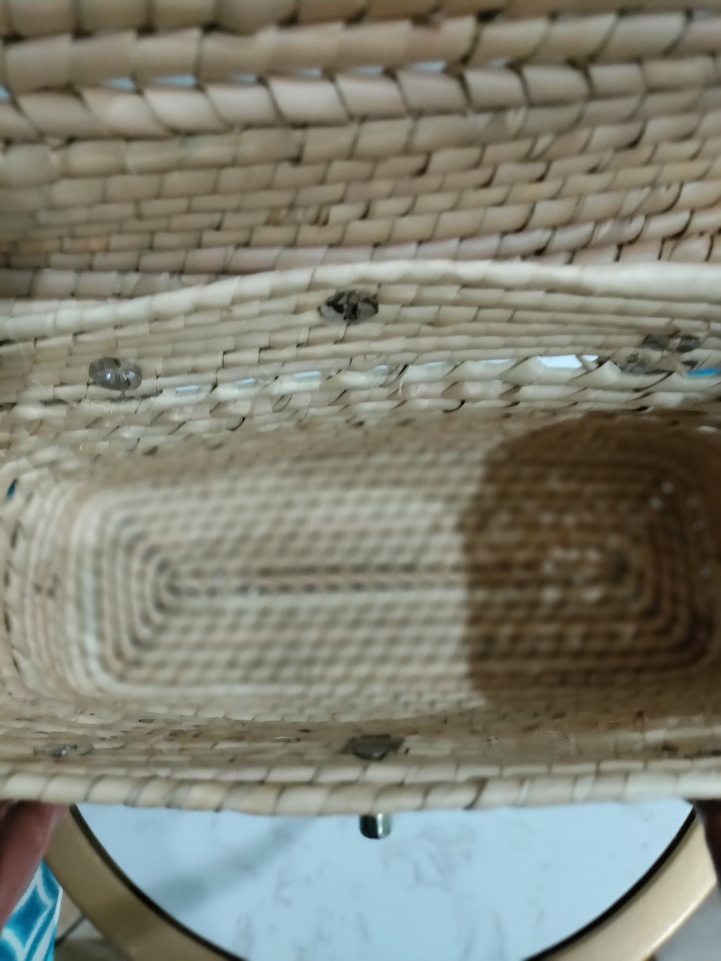 Wicker basket purse handbag