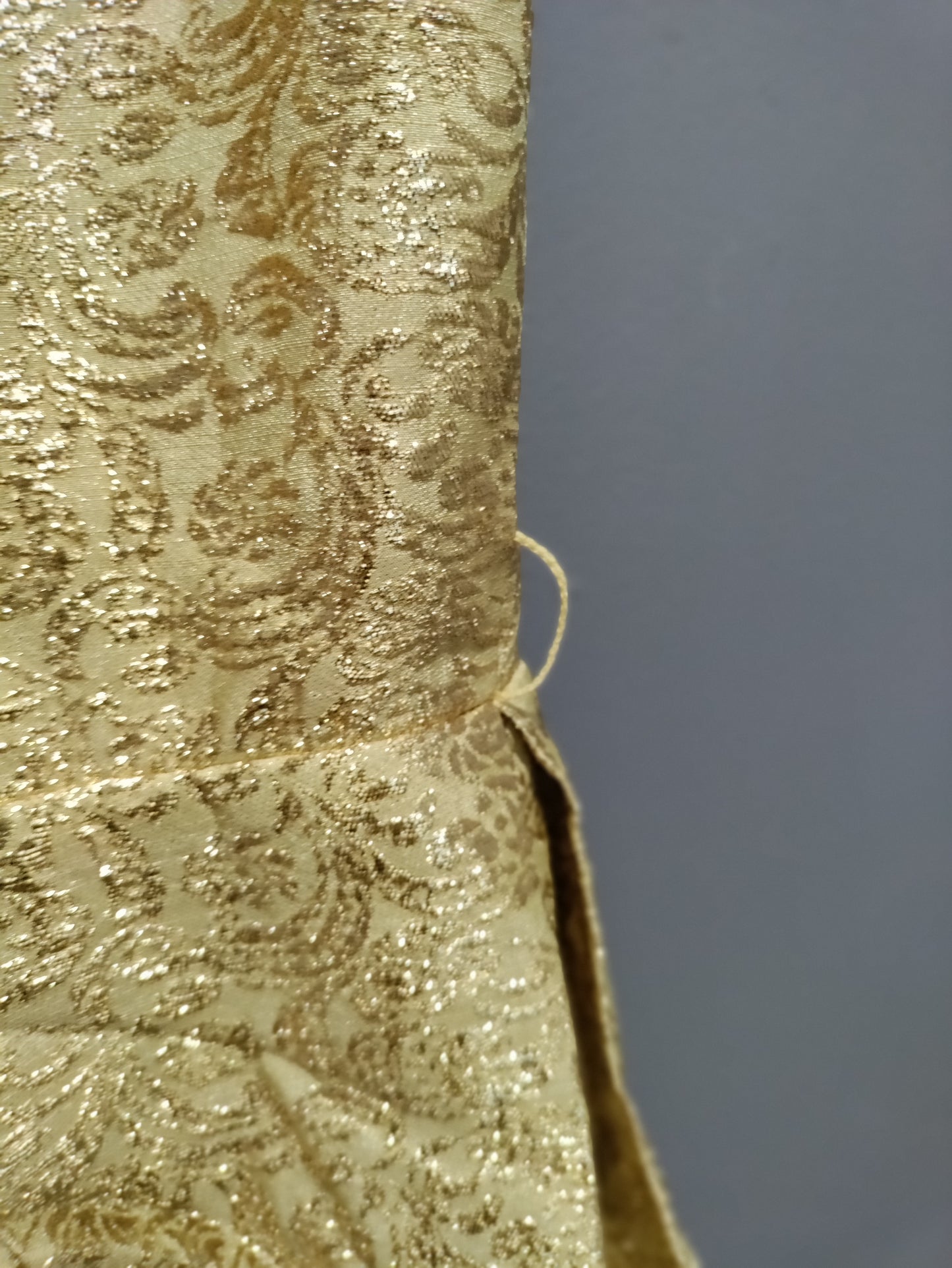 Metallic Gold and green mini dress