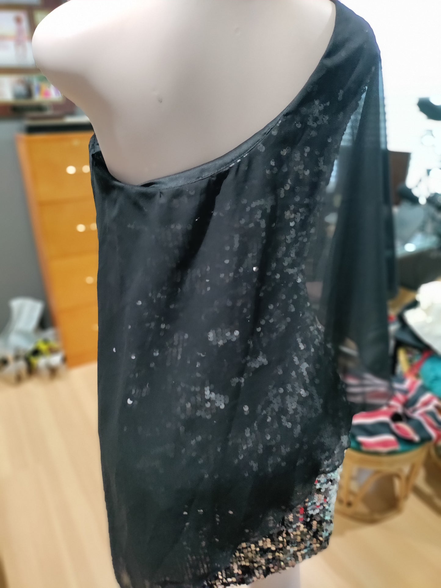 B Darlin one shoulder sequins dress
