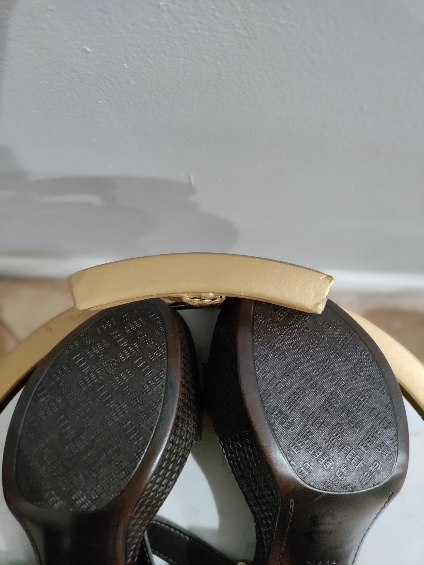 Italian made chunky ankle strap heels