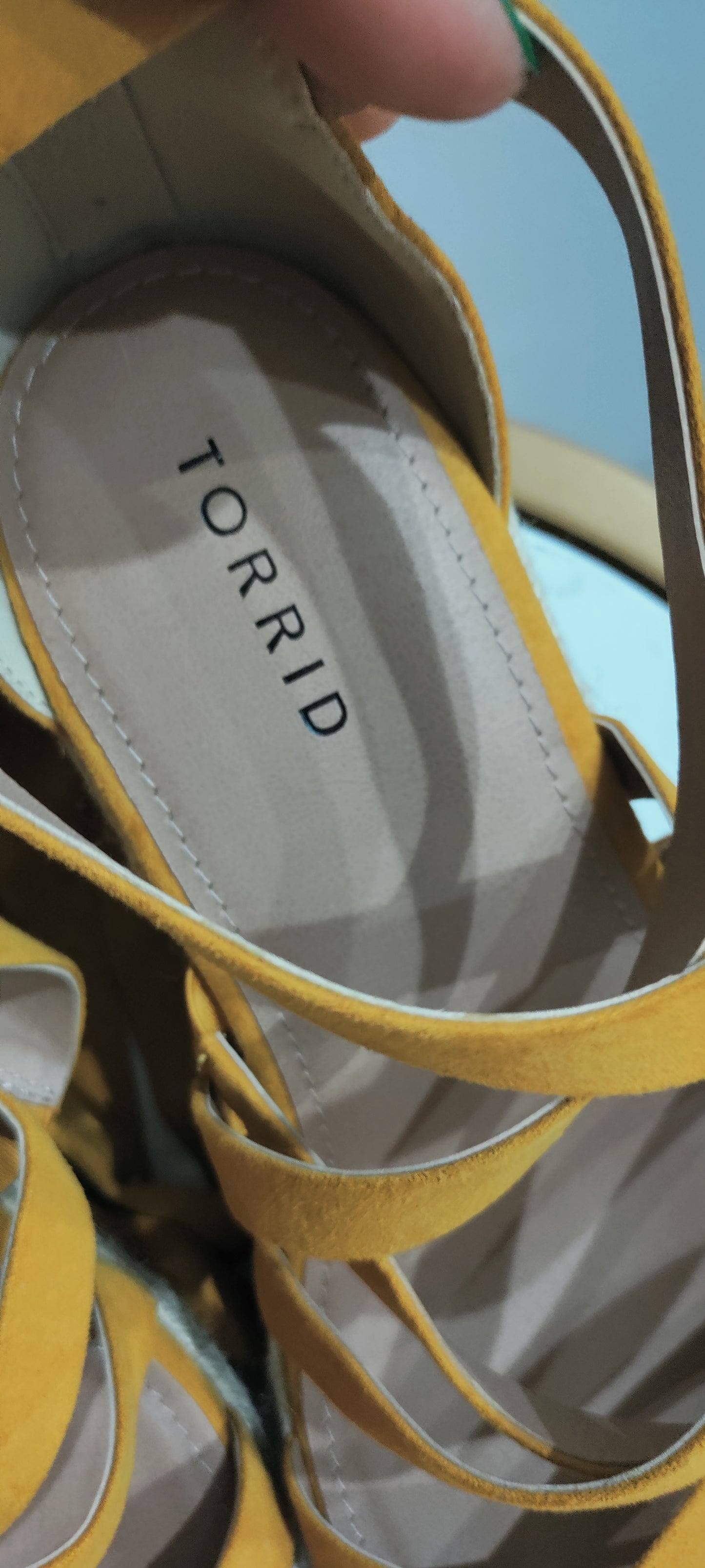 Torrid wedge string up heels