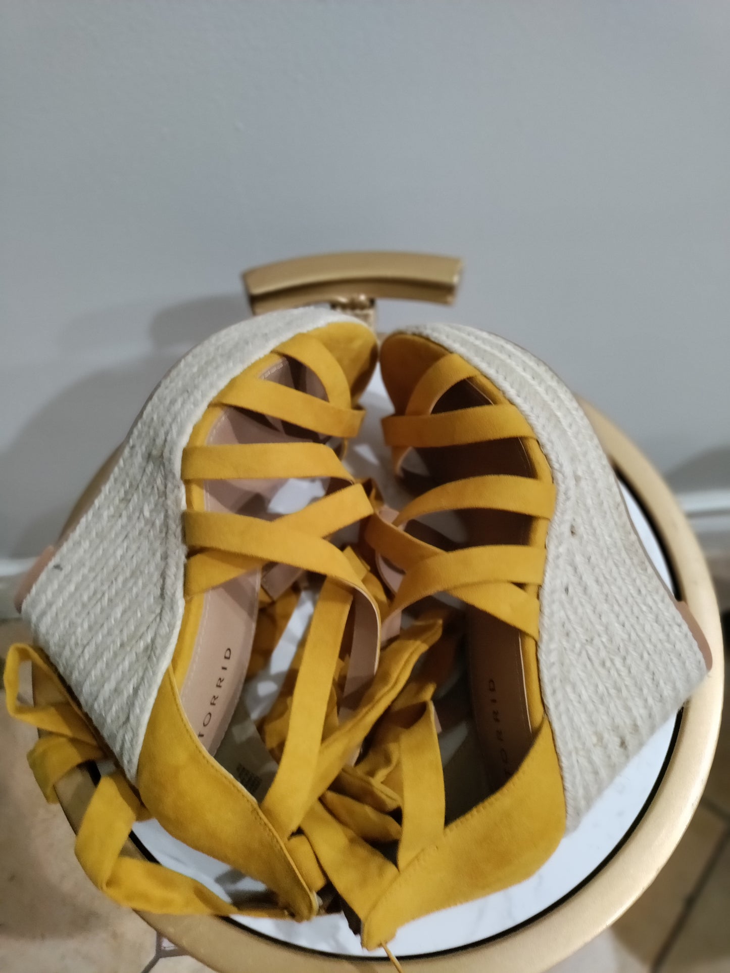 Torrid wedge string up heels