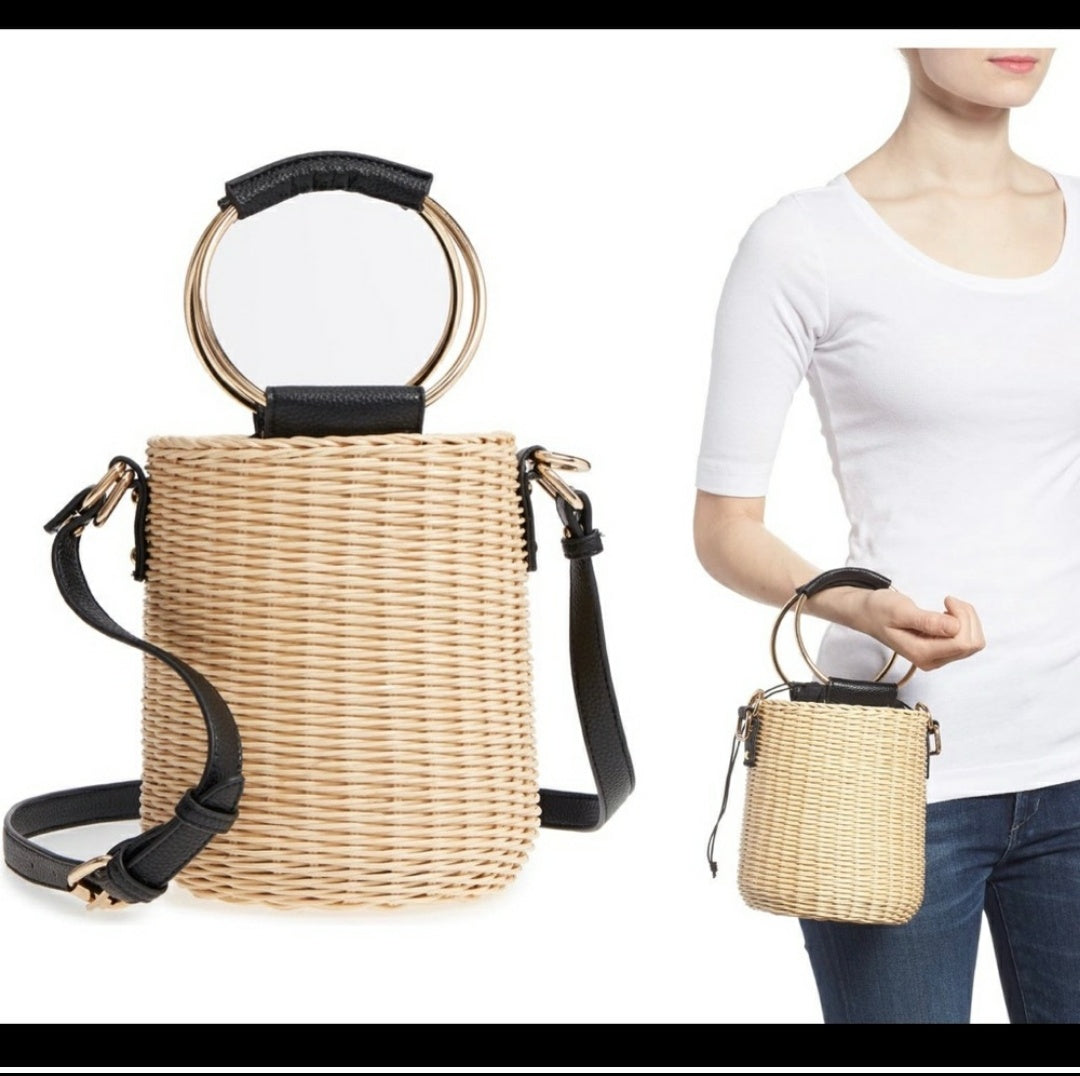 Wicker Barrel Handbag