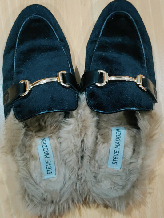 Steve Madden Velvet Fur Mules