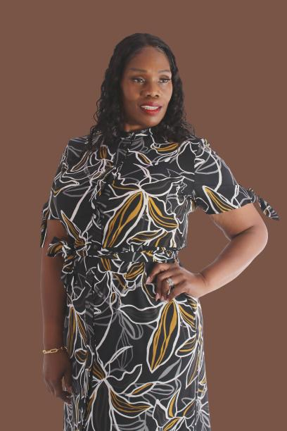 Leaf print dress