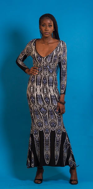 Venus printed gown